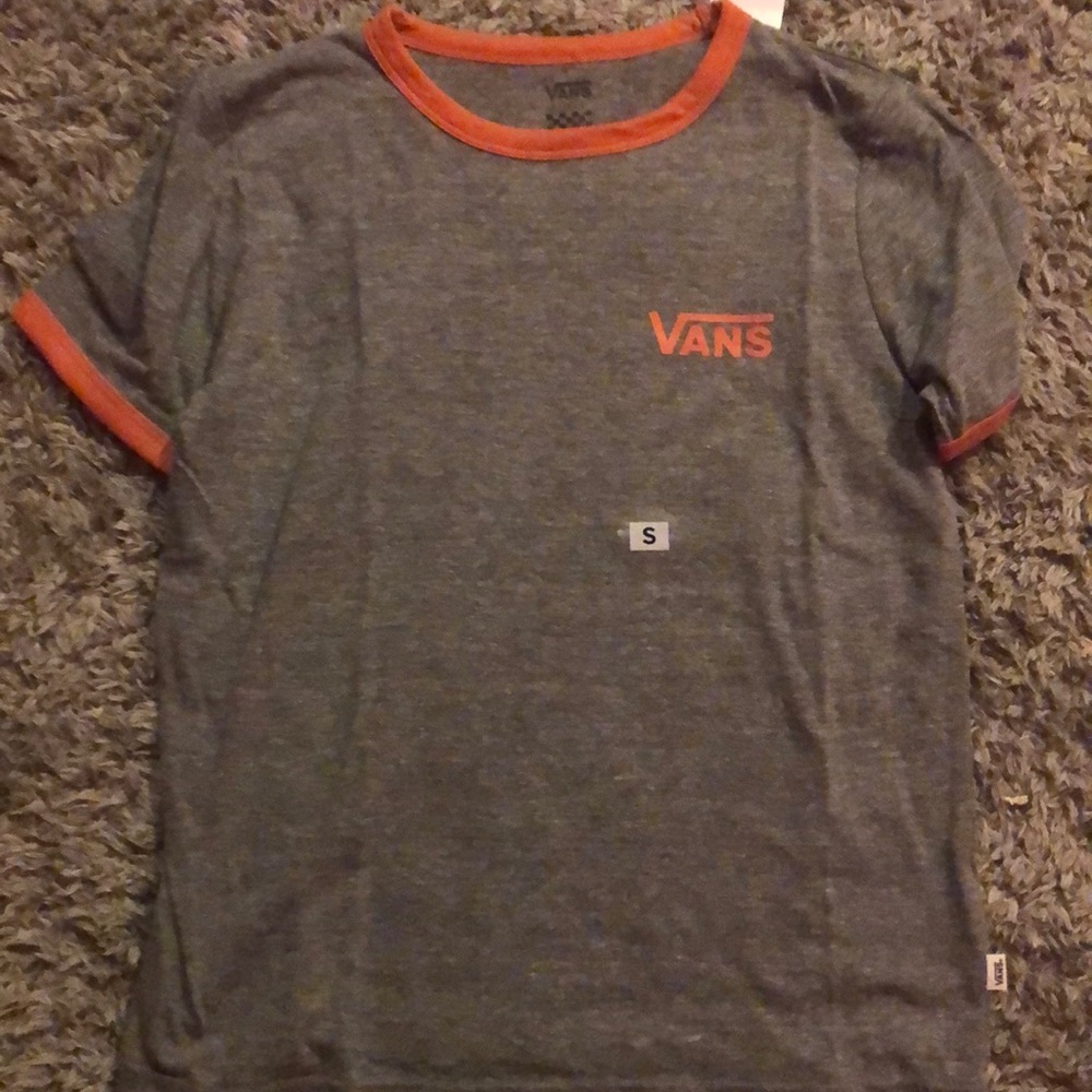 vans t-shirt with orange accents, brand new